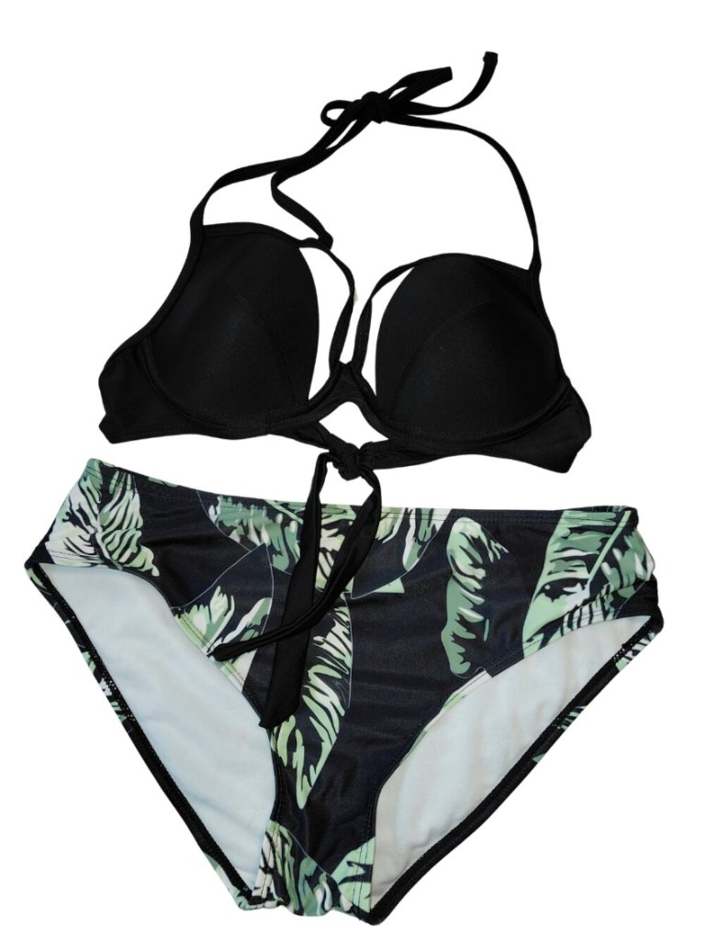 Ladies' Tropical Print Bikini with Strappy Top